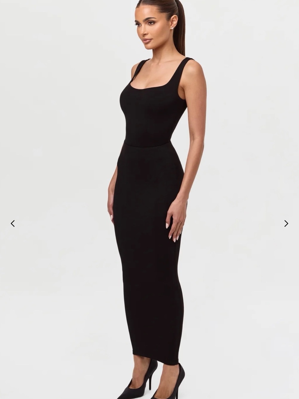 naked wardrobe Black Pencil Skirt Bodycon Midi